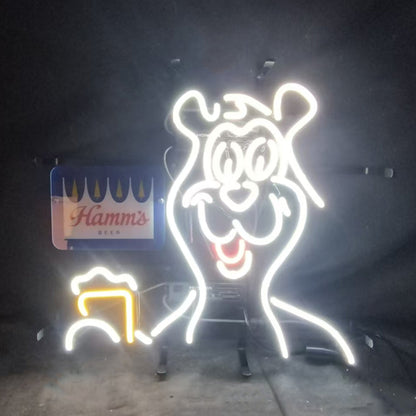 Hamm's Beer Bear Neon Light Sign - MA076-  DRIVEN - 1