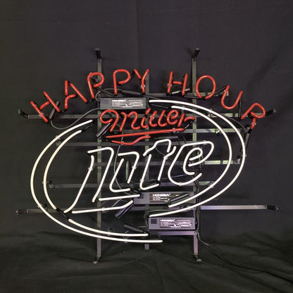 Happy Hours Miller Lite Beer Neon Sign Light - ME270-  DRIVEN - 4