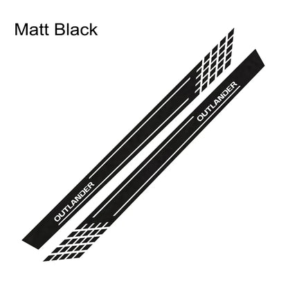 Door Side Skirt Stripe Decal for Mitsubishi Outlander | 2-Piece Vinyl Sticker Kit - 200000182:200013901#Colorful Laser-200000182:350850#Matt Gold-200000182:350853#Matt Silver-200000182:193#Glossy Black-200000182:350686#Matt Black-  DRIVEN - 9