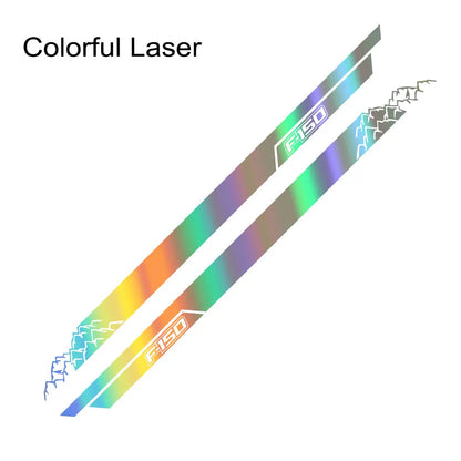 Mountain Stripe Door Side Decal for Ford F-150 Raptor | Full-Length Vinyl Tuning Cover - 200000182:200006152#Colorful Laser-200000182:193#Glossy Black-200000182:350852#Glossy Orange-200000182:10#Glossy Red-200000182:350853#Matt Silver-  DRIVEN - 7