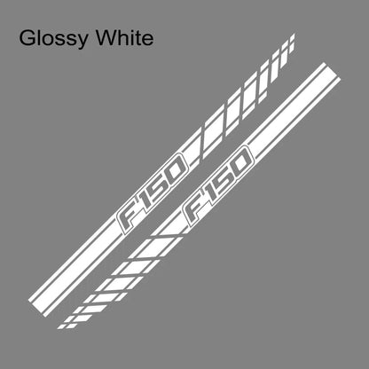 Long Body Stripe Door Side Decal for Ford F-150 Raptor | Full-Length Vinyl Truck Graphics - 200000182:350850#Matt Gold-200000182:350853#Matt Silver-200000182:771#Carbon Fiber-200000182:173#Glossy Blue-200000182:29#Glossy White-  DRIVEN - 16