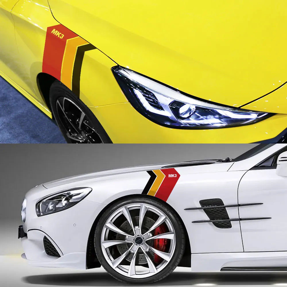 3-Color Fender Decal for Volkswagen VW Golf MK2–MK8 | Vinyl Film Trim Sticker - 200000182:350852#For MK6-200000182:29#For MK3-200000182:175#For MK8-200000182:10#For MK5-200000182:691#For MK4-  DRIVEN - 3
