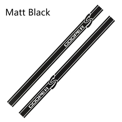 Side Stripe Decals for Mini Cooper (R50, R52, R53, R56, R57, R58, R59, R61) | 2-Piece Vinyl Kit - 200000182:200006152#Colorful Laser-200000182:200004890#Matt Black-200000182:10#Glossy Red-200000182:350853#Matt Sliver-200000182:29#Glossy White-  DRIVEN - 13