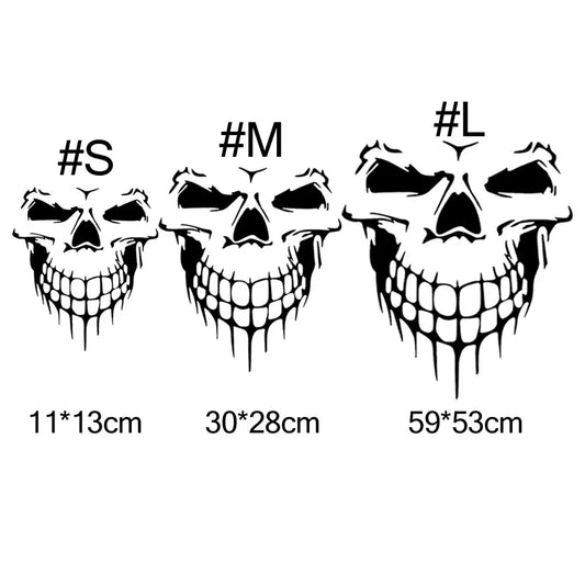 Large Reflective Skull Head Car Decal | 23.2" x 20.9" Vinyl Sticker for Cars, Trucks & Bikes - 200000182:496#Purple;5:361386-  DRIVEN - 2