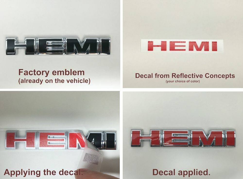 Hemi Fender Emblem Overlay Decals (pair)  - 2006-2010 Dodge Charger R/T - Charger:Hemi-B-01-Charger:Hemi-B-02-Charger:Hemi-B-03-Charger:Hemi-B-04-Charger:Hemi-B-05-  DRIVEN - 5