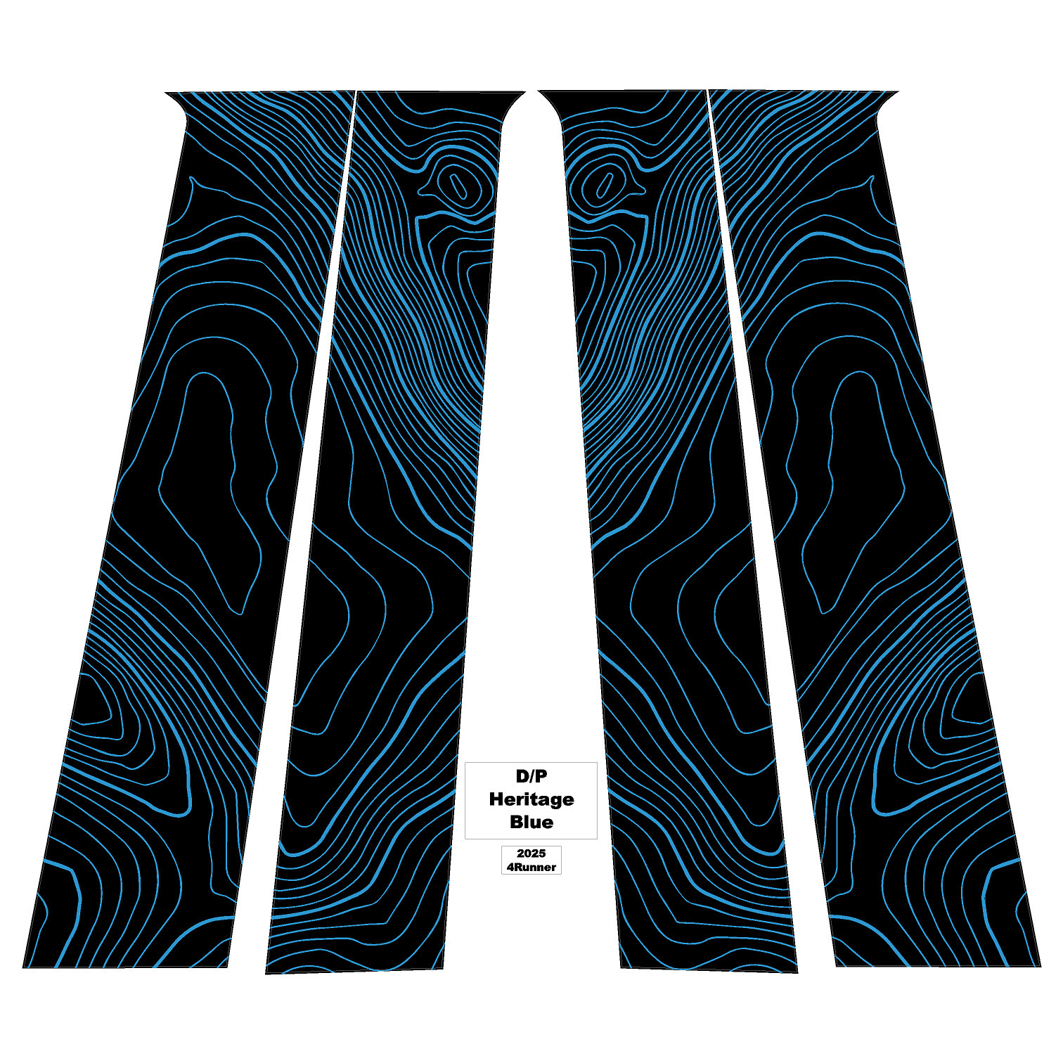 Topographic B Pillar Overlays - 2024+ Tacoma Double Cab / 2025+ 4Runner - 24TACOBPILLAR-ARG-24TACOBPILLAR-CBNG-24TACOBPILLAR-CG-24TACOBPILLAR-DS-24TACOBPILLAR-RR-  DRIVEN - 20