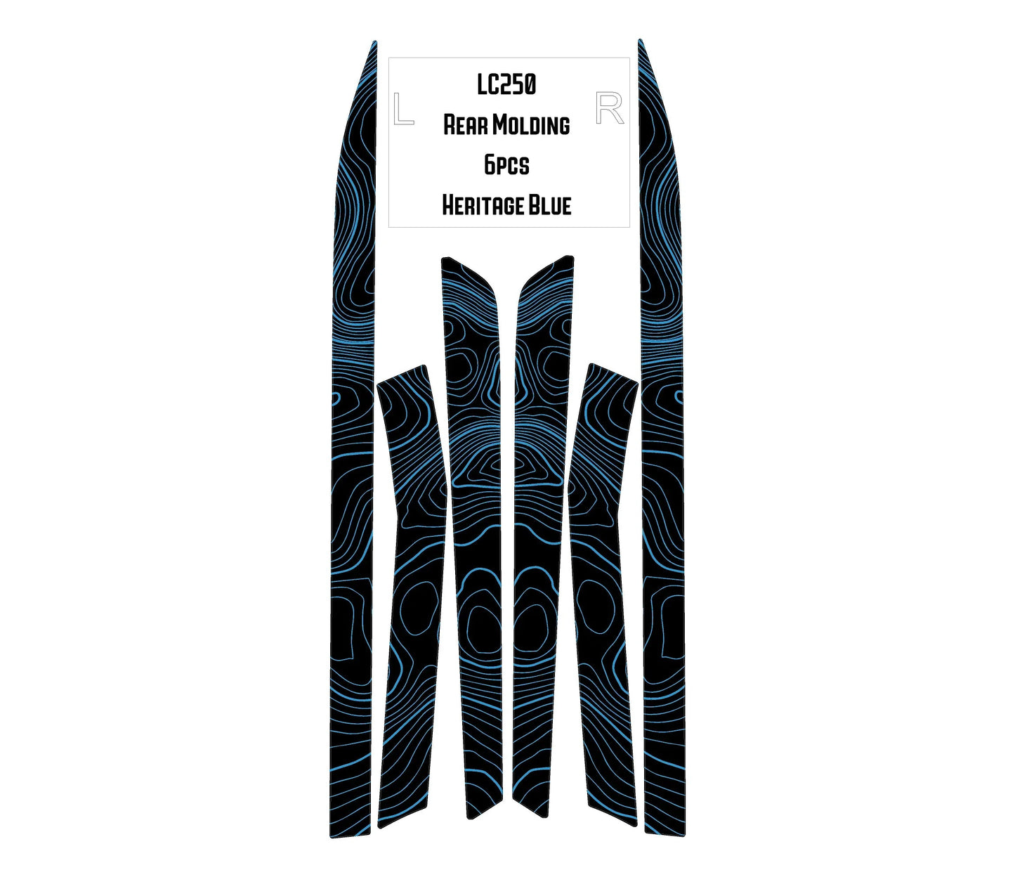 Topographic Rear Trim Overlays (6pcs) - 2024+ Land Cruiser / GX 550 - 24LC250RTRIM6PC-WH-24LC250RTRIM6PC-ARG-24LC250RTRIM6PC-CBNG-24LC250RTRIM6PC-CG-24LC250RTRIM6PC-DS-  DRIVEN - 12