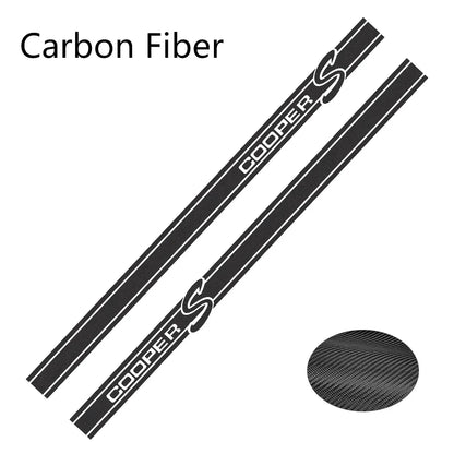 Side Stripe Decals for Mini Cooper (R50, R52, R53, R56, R57, R58, R59, R61) | 2-Piece Vinyl Kit - 200000182:200006152#Colorful Laser-200000182:200004890#Matt Black-200000182:10#Glossy Red-200000182:350853#Matt Sliver-200000182:29#Glossy White-  DRIVEN - 18
