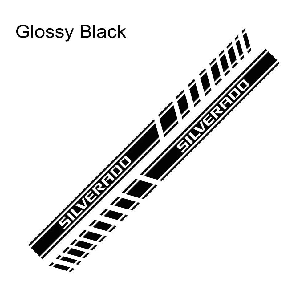Door Side Stripe Decal for Chevrolet Silverado 1500 LT / LTZ / WT / Trail Boss / RST | Vinyl Truck Sticker - 200000182:350853#Carbon Fiber-200000182:29#Glossy White-200000182:173#Matt Gold-200000182:496#Matt Silver-200000182:1052#Colorful Laser-  DRIVEN - 13
