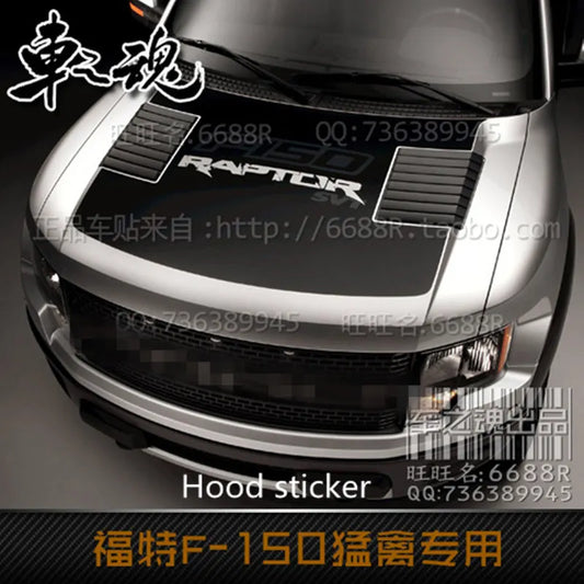 Hood Front Cover Decoration Vinyl Decal for Ford F-150 Raptor | KK Film Sticker - 200000182:193#B-  DRIVEN - 1