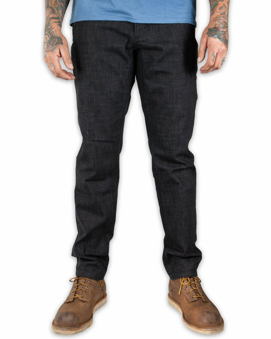 Hideout Denim Taper Fit Pants - Black - OMWP320001BL01-OMWP320001BL02-OMWP320001BL03-OMWP320001BL04-OMWP320001BL05-  DRIVEN - 1