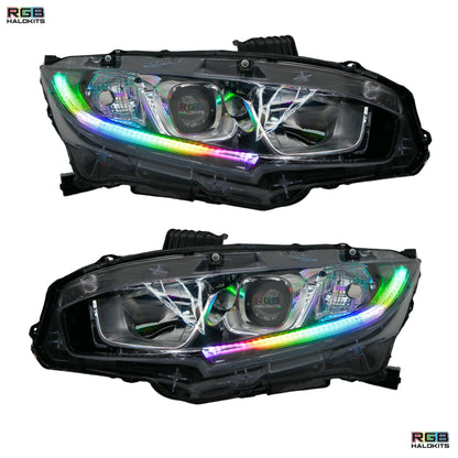 Honda Civic Multicolor Flow Series DRL Boards (2016-2021) - G5 | A20 | P2   - BX1-  DRIVEN - 3