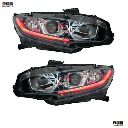Honda Civic Multicolor Flow Series DRL Boards (2016-2021) - G5 | A20 | P2   - BX1-  DRIVEN - 4