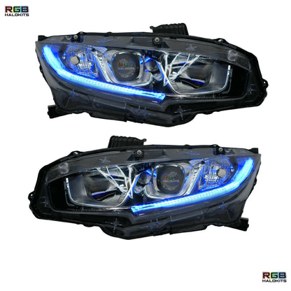 Honda Civic Multicolor Flow Series DRL Boards (2016-2021) - G5 | A20 | P2   - BX1-  DRIVEN - 6