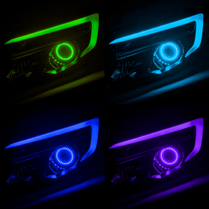 Honda Pilot Flow Series/Color Chasing DRL Boards w/ Halos (2016-2018) - 4" accent strip/16" accent strip/80   - BX1-  DRIVEN - 6