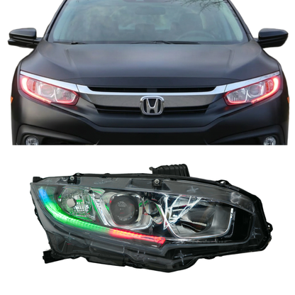 Honda Civic Multicolor Flow Series DRL Boards (2016-2021) - G5 | A20 | P2   - BX1-  DRIVEN - 1