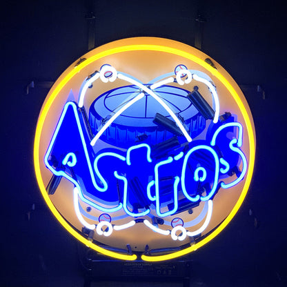 Houston Astros with Logo Neon Light Sign - ME956-  DRIVEN - 1