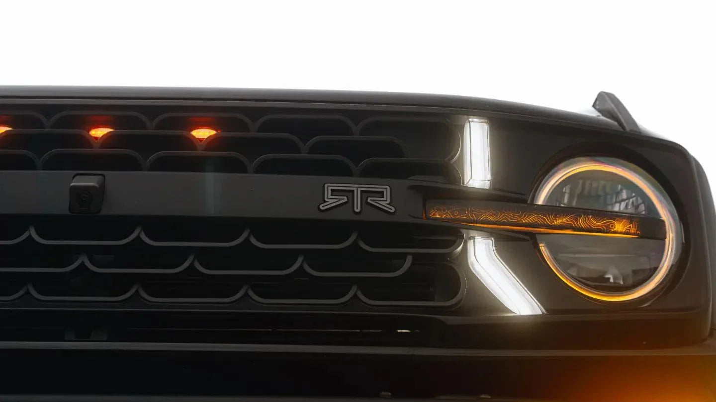 Topo Signature DRL Bar Overlays (Printed Series) - 2021+ Bronco (Signature Headlights) - 21BRNCODRLPT-TOPST-  DRIVEN - 4