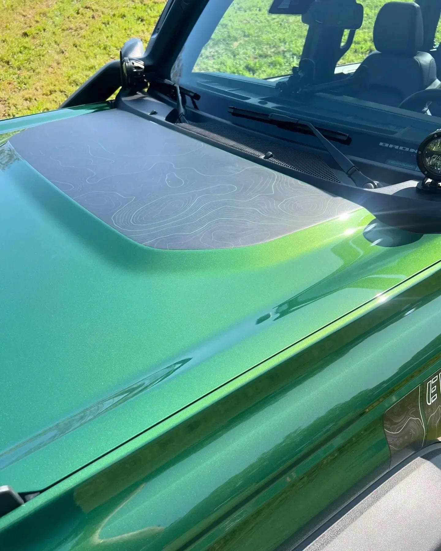 Stealth Topographic Map Hood Overlay (Printed Series) - 2021+ Bronco - 21BRONCOTOPOGEN-21BRONCOTOPOGEN-X2-21BRONCOTOPOGENBO-21BRONCOTOPOGENBO-X2-21BRONCOTOPOGENCLR-  DRIVEN - 3