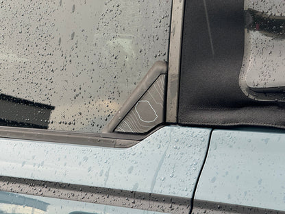 Topo Rear Window Triangle Overlay (Printed Series) - 2021+ Bronco 4 Door - 21BRNDRTRIPT-TPAMBL-21BRNDRTRIPT-TPA51L-21BRNDRTRIPT-TPAZL-21BRNDRTRIPT-TPCGL-21BRNDRTRIPT-TPCBNL-  DRIVEN - 4