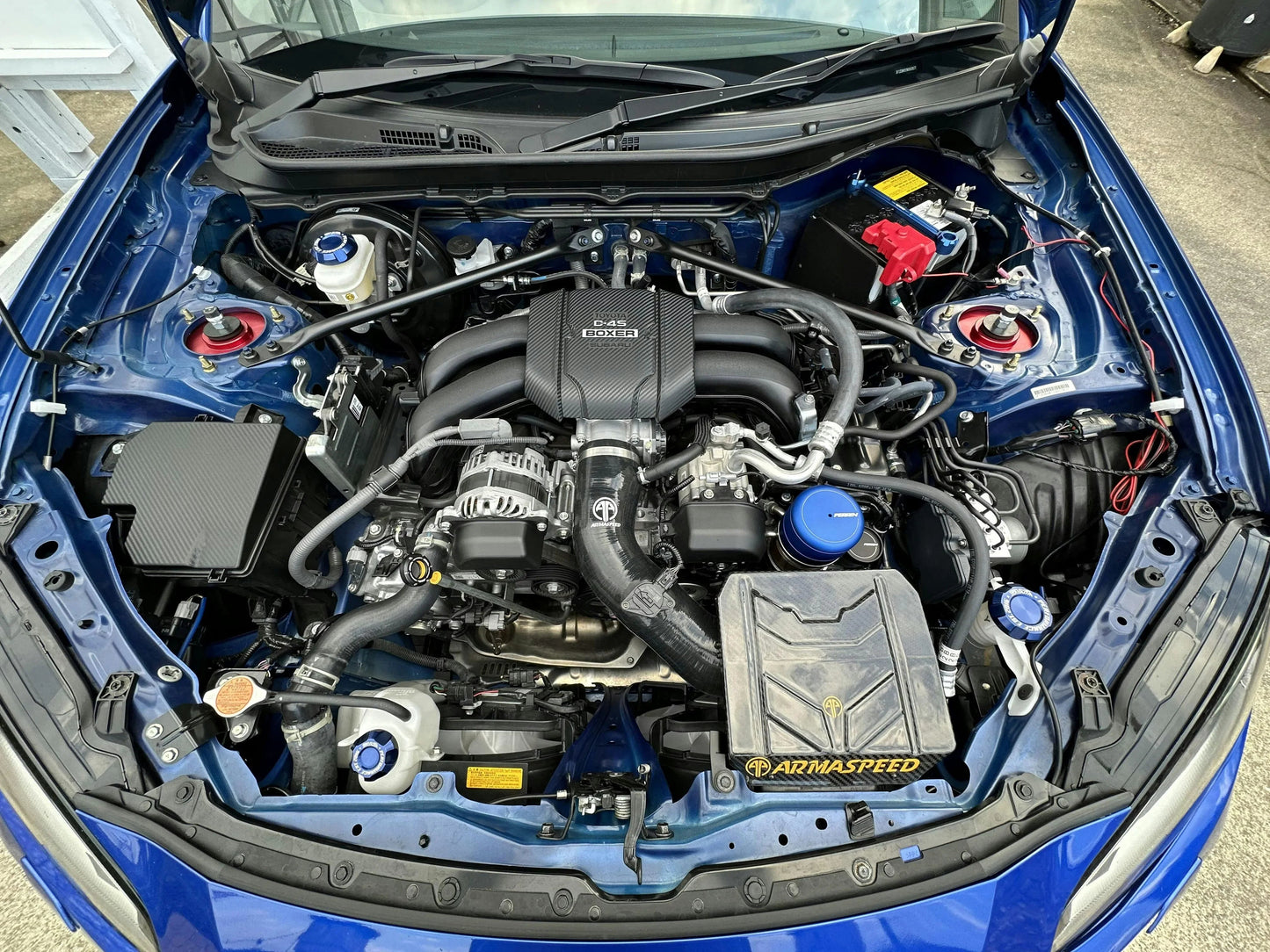 Engine Cover 3D Carbon Overlays - 2022+ BRZ / GR86 - 22BRZENGINE-3DBL-  DRIVEN - 3