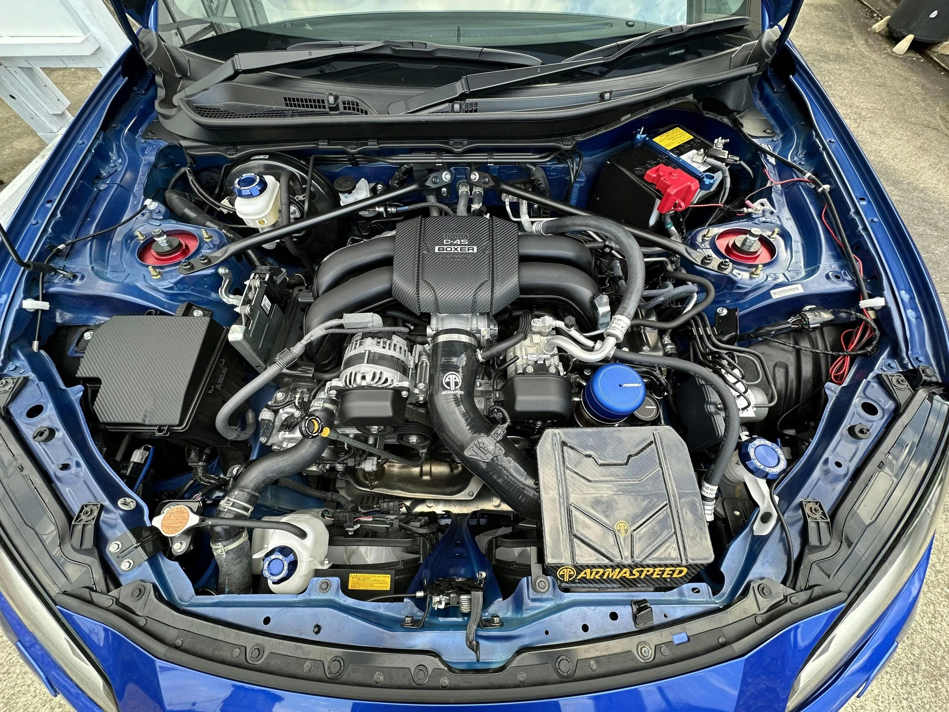 Engine Cover 3D Carbon Overlays - 2022+ BRZ / GR86 - 22BRZENGINE-3DBL-  DRIVEN - 3