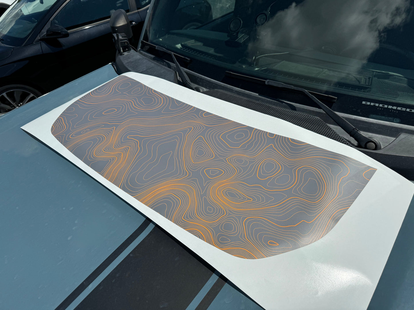 Stealth Topographic Map Hood Overlay (Printed Series) - 2021+ Bronco - 21BRONCOTOPOGEN-21BRONCOTOPOGEN-X2-21BRONCOTOPOGENBO-21BRONCOTOPOGENBO-X2-21BRONCOTOPOGENCLR-  DRIVEN - 15
