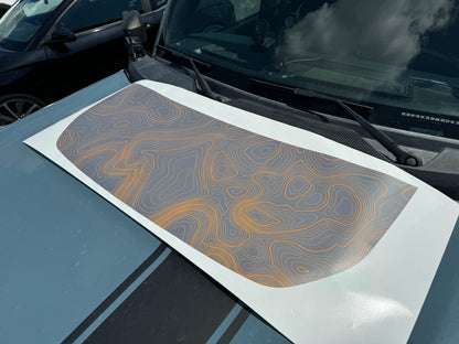 Stealth Topographic Map Hood Overlay (Printed Series) - 2021+ Bronco - 21BRONCOTOPOGEN-21BRONCOTOPOGEN-X2-21BRONCOTOPOGENBO-21BRONCOTOPOGENBO-X2-21BRONCOTOPOGENCLR-  DRIVEN - 15