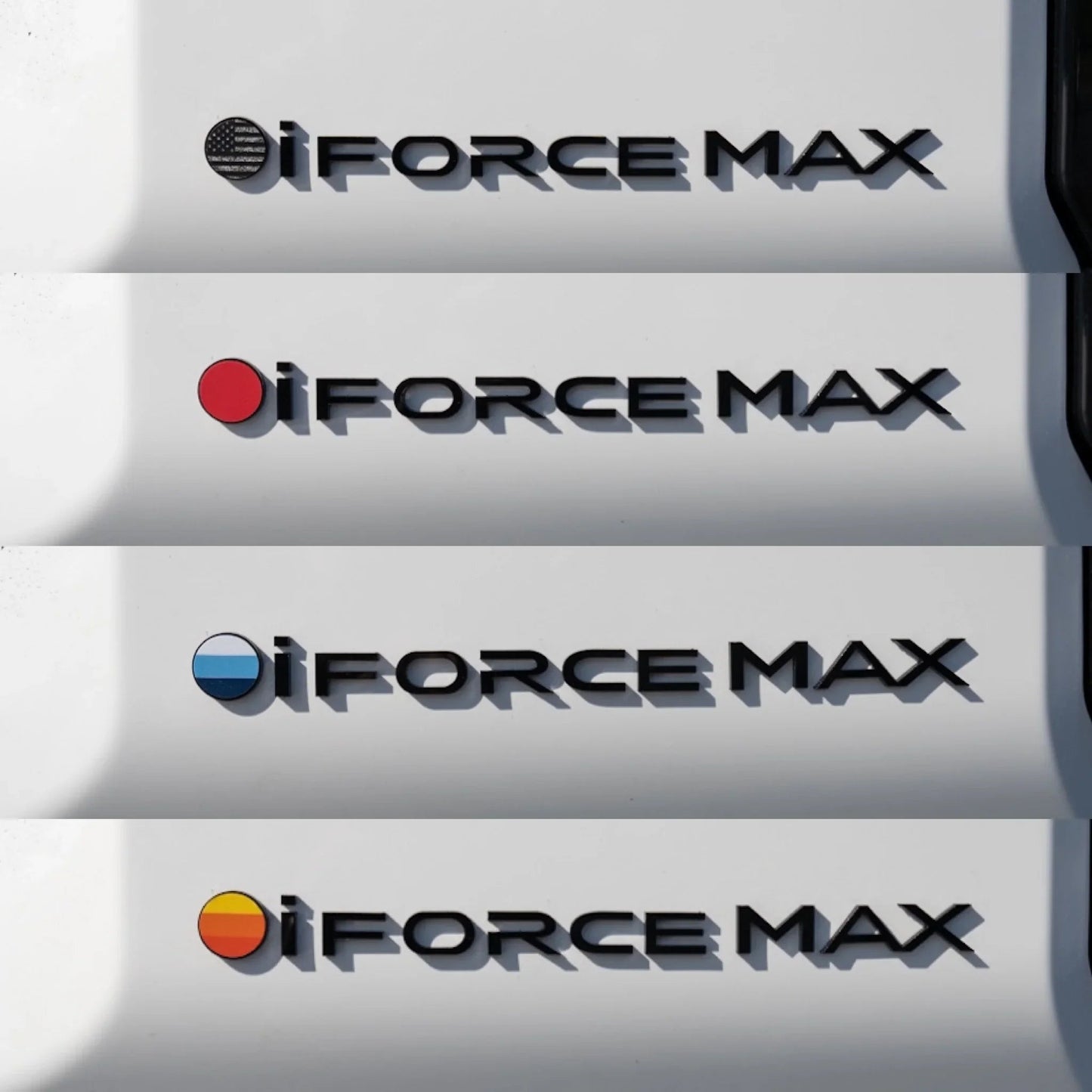 Black iForceMax Acrylic Tailgate Emblem - 2024+ Land Cruiser - 24LC250-IFRORCEMAX-  DRIVEN - 2