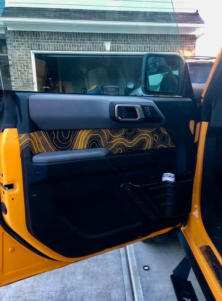 Topo Front Interior Upper Door Card Insert Overlays (Printed Series) - 2021+ Bronco 4 Door - 21BRNINTDRFU-TPAMBL-21BRNINTDRFU-TPA51L-21BRNINTDRFU-TPAZL-21BRNINTDRFU-TPCGL-21BRNINTDRFU-TPCBNL-  DRIVEN - 12