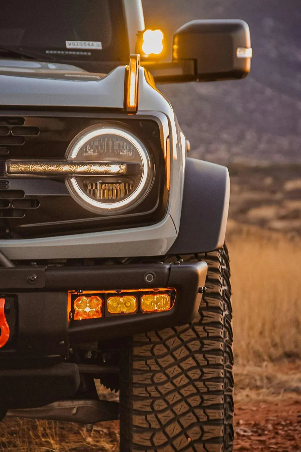 Topo Signature DRL Bar Overlays (Printed Series) - 2021+ Bronco (Signature Headlights) - 21BRNCODRLPT-TOPST-  DRIVEN - 3