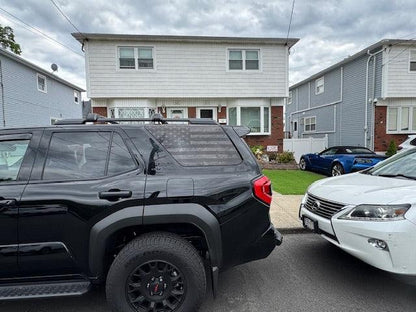 American Flag Rear Window Overlays V2 (Perforated) - 2025+ 4Runner - 25RUNWINPERF-DAF-CG-25RUNWINPERF-DAF-WH-25RUNWINPERF-DAF-TBL-25RUNWINPERF-DAF-TRL-25RUNWINPERF-DAF-TGL-  DRIVEN - 3