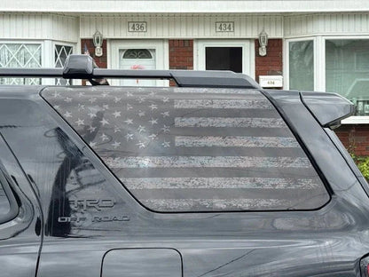 American Flag Rear Window Overlays V2 (Perforated) - 2025+ 4Runner - 25RUNWINPERF-DAF-CG-25RUNWINPERF-DAF-WH-25RUNWINPERF-DAF-TBL-25RUNWINPERF-DAF-TRL-25RUNWINPERF-DAF-TGL-  DRIVEN - 10