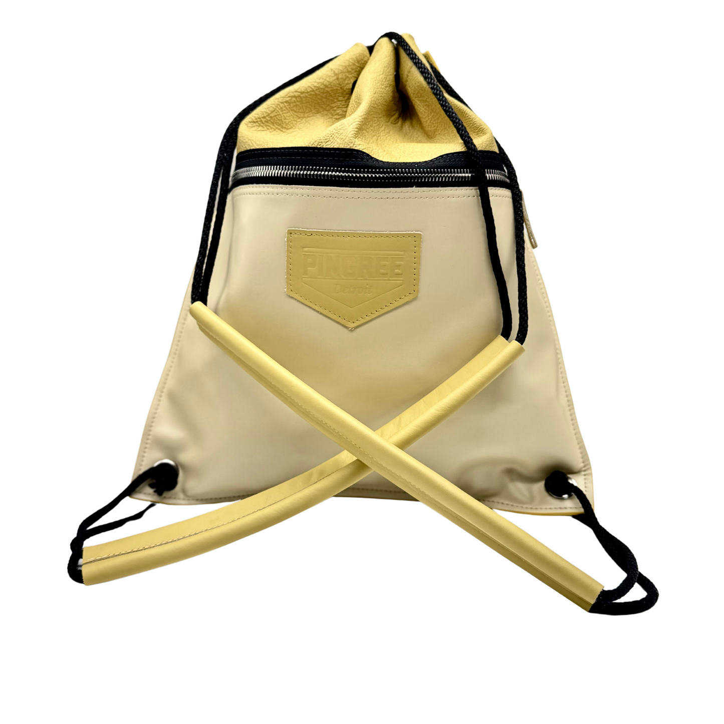 Detroit Drawstring Backpack in Leather ( Made to Order) - DRW009B-DRW009B-sku-40872560459841-sku-40872560427073-DRW009B-  DRIVEN - 5