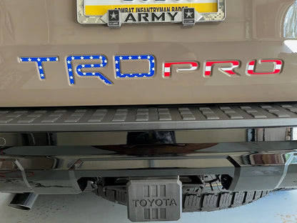 TRD PRO Rear Hatch Liftgate Emblem Inlays - 2025+ 4Runner TRD Pro - 254RUN-TPRO-RWB-254RUN-TPRO-RD-254RUN-TPRO-WH-254RUN-TPRO-MB-254RUN-TPRO-EVG-  DRIVEN - 1