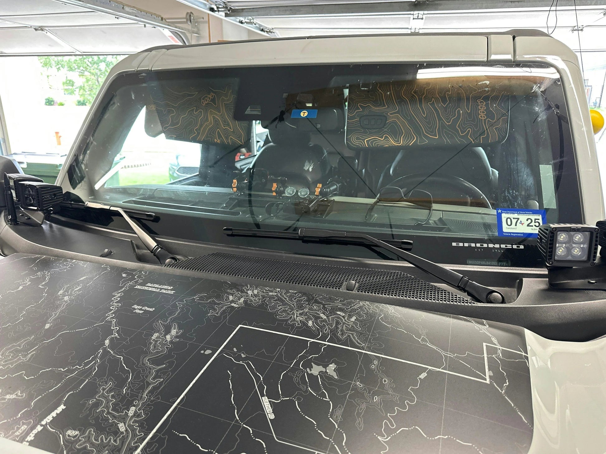 Topographic Interior Sun Visor Overlays - 2024+ Ranger Raptor (with Homelink) - 24RANGERVISORFULL-TPAMBL-24RANGERVISORFULL-TPA51L-24RANGERVISORFULL-TPAZL-24RANGERVISORFULL-TPBOL-24RANGERVISORFULL-TPCGL-  DRIVEN - 14