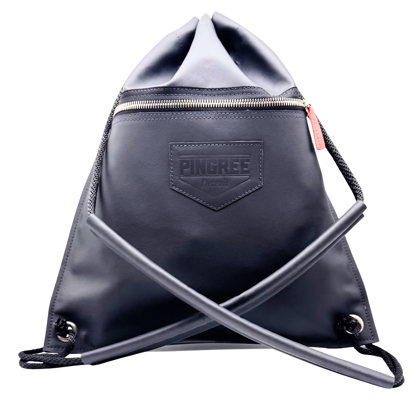 Detroit Drawstring Backpack in Leather ( Made to Order) - DRW009B-DRW009B-sku-40872560459841-sku-40872560427073-DRW009B-  DRIVEN - 7