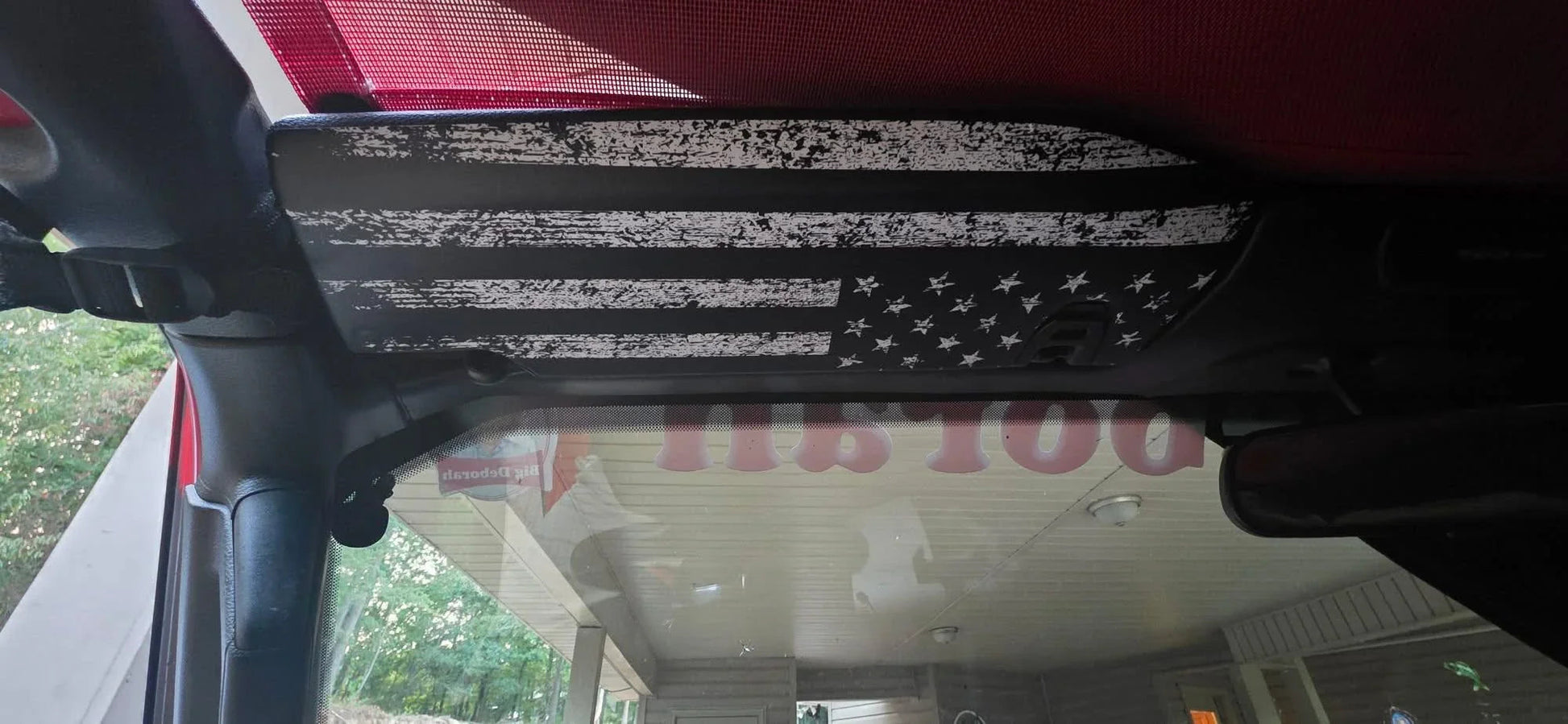 Freedom Series Sun Visor Overlays (Printed Series) - 2018+ Jeep Wrangler JL / Jeep Gladiator JT - JLVISORFULLFREE-RWBNHL-JLVISORFULLFREE-RWBHL-JLVISORFULLFREE-BWNHL-JLVISORFULLFREE-BWHL-JLVISORFULLFREE-TBLNHL-  DRIVEN - 6