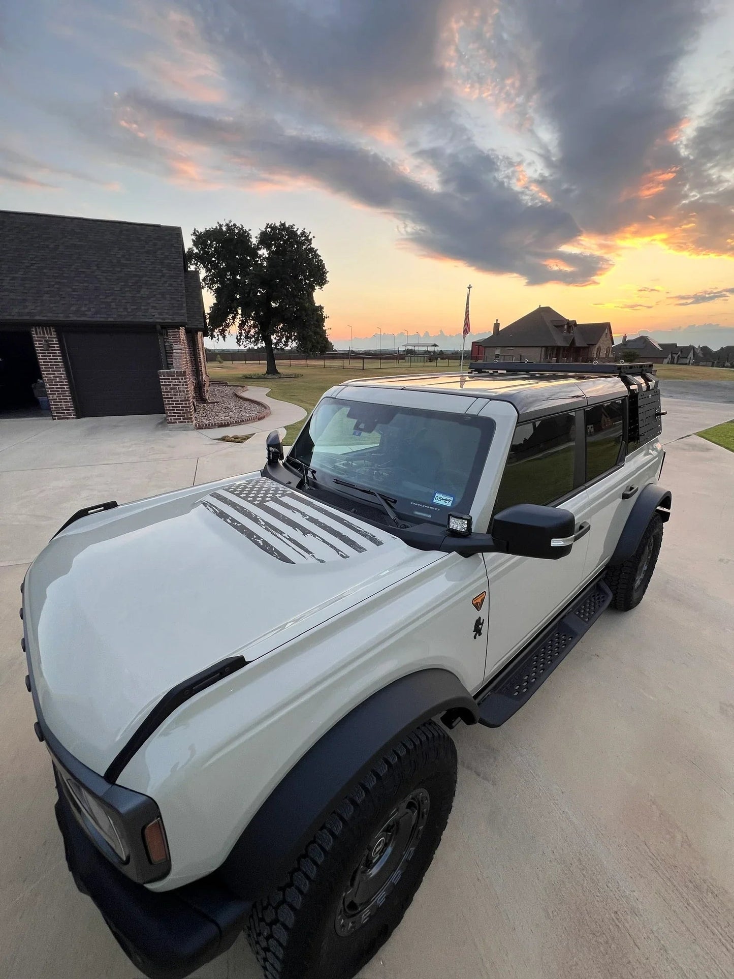 Stealth Clear American Flag Hood Overlay - 2021+ Bronco - 21BRONCOAMFHD-21BRONCOAMFHDB-21BRONCOAMFHDS-21BRONCOAMFHD-X2-21BRONCOAMFHDB-X2-  DRIVEN - 13