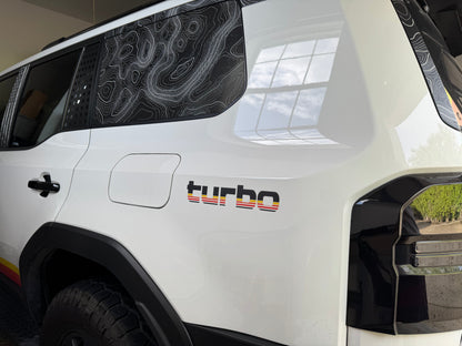 Turbo Retro Style Graphic Fender Decals (Pair) - Universal - TURBO-UNI-1075.MB-TURBO-UNI-1075.HERO-TURBO-UNI-1075.SURF-  DRIVEN - 2