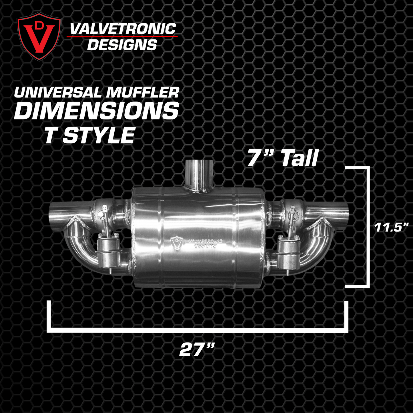 UNIVERSAL VALVED MUFFLER KIT - UVM.63MM.X1-UVM.63MM.X2-UVM.76MM.X1-UVM.76MM.X2-UVM.89MM.X1-  DRIVEN - 13