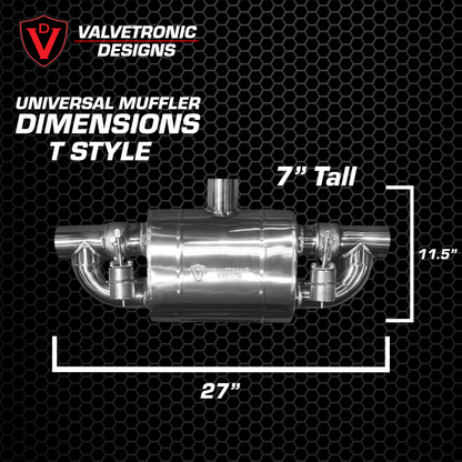 UNIVERSAL VALVED MUFFLER KIT - UVM.63MM.X1-UVM.63MM.X2-UVM.76MM.X1-UVM.76MM.X2-UVM.89MM.X1-  DRIVEN - 13