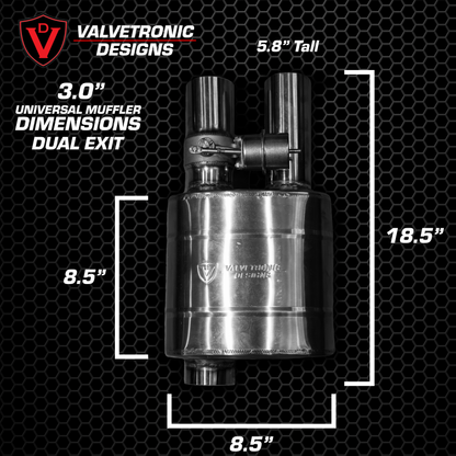 UNIVERSAL VALVED MUFFLER KIT - UVM.63MM.X1-UVM.63MM.X2-UVM.76MM.X1-UVM.76MM.X2-UVM.89MM.X1-  DRIVEN - 12