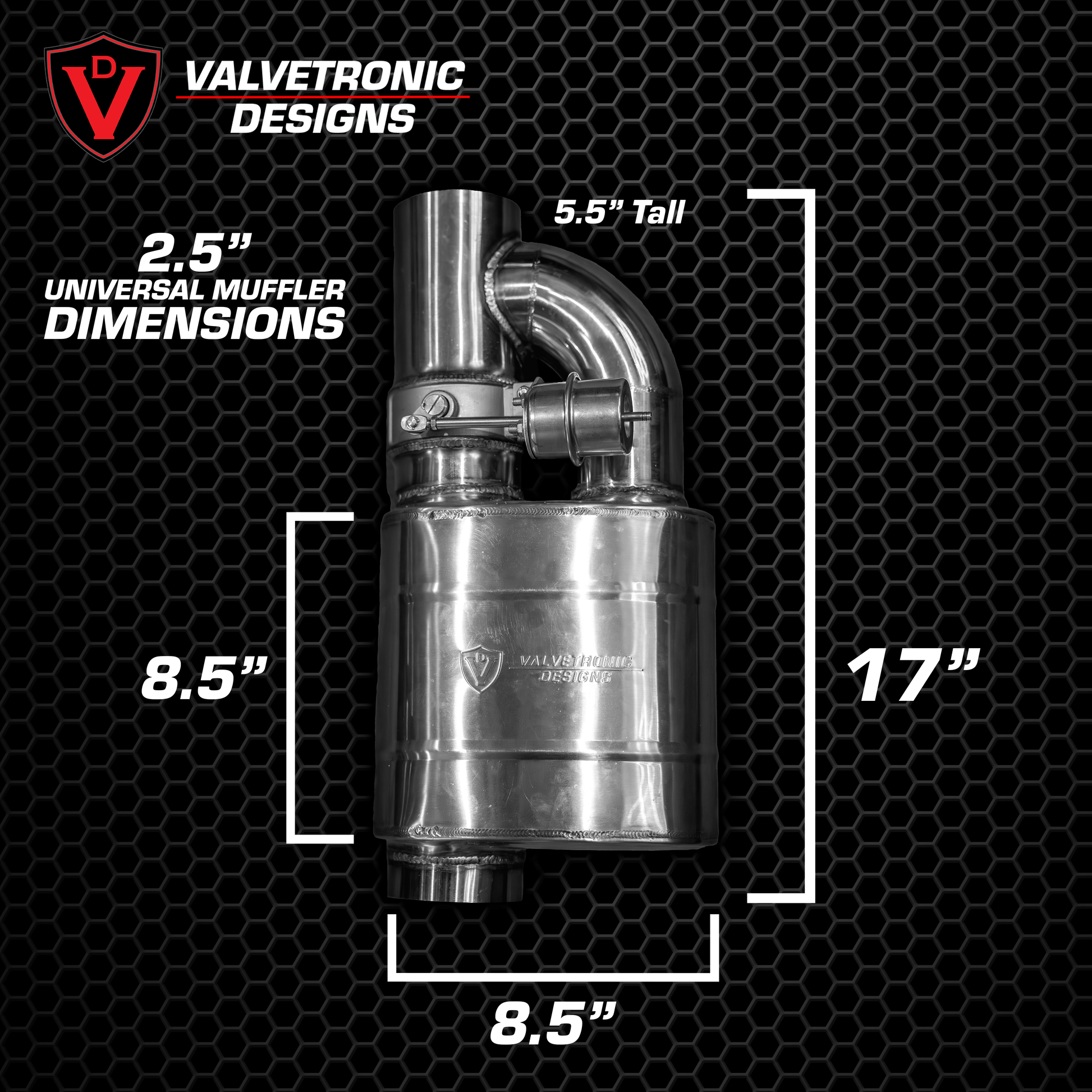 UNIVERSAL VALVED MUFFLER KIT - UVM.63MM.X1-UVM.63MM.X2-UVM.76MM.X1-UVM.76MM.X2-UVM.89MM.X1-  DRIVEN - 9