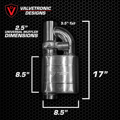 UNIVERSAL VALVED MUFFLER KIT - UVM.63MM.X1-UVM.63MM.X2-UVM.76MM.X1-UVM.76MM.X2-UVM.89MM.X1-  DRIVEN - 9