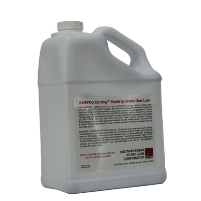 SWEPCO | 202 MolyXP | Synthetic Gear Oil | SAE 75W90 | USDA/NSF H2 Lubricant - 202-75W90-C5B-E-202-75W90-C5B-202-75W90-PAL-202-75W90-KGU-202-75W90-DRM-  DRIVEN - 5