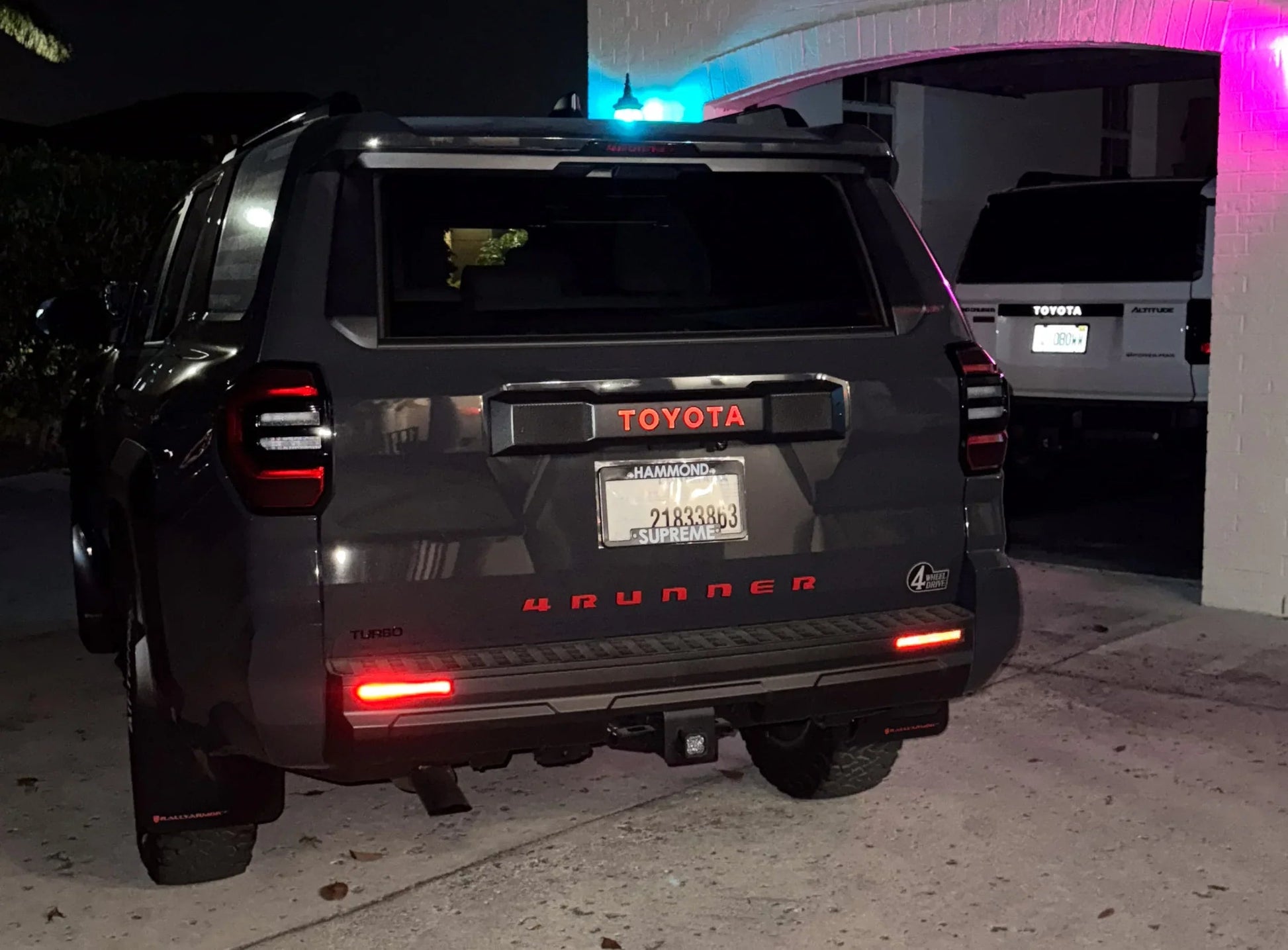 TOYOTA Emergency Reflective Rear Hatch Liftgate Emblem Overlays - 2025+ 4Runner - 24LC250-RTE-TOYOTA-WH-24LC250-RTE-TOYOTA-MB-24LC250-RTE-TOYOTA-BL-24LC250-RTE-TOYOTA-OR-24LC250-RTE-TOYOTA-PI-  DRIVEN - 2