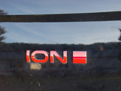 Saturn ION Badge Overlay Decal - SATURN:ION-B-01-SATURN:ION-B-02-SATURN:ION-B-03-SATURN:ION-B-04-SATURN:ION-B-05-  DRIVEN - 3