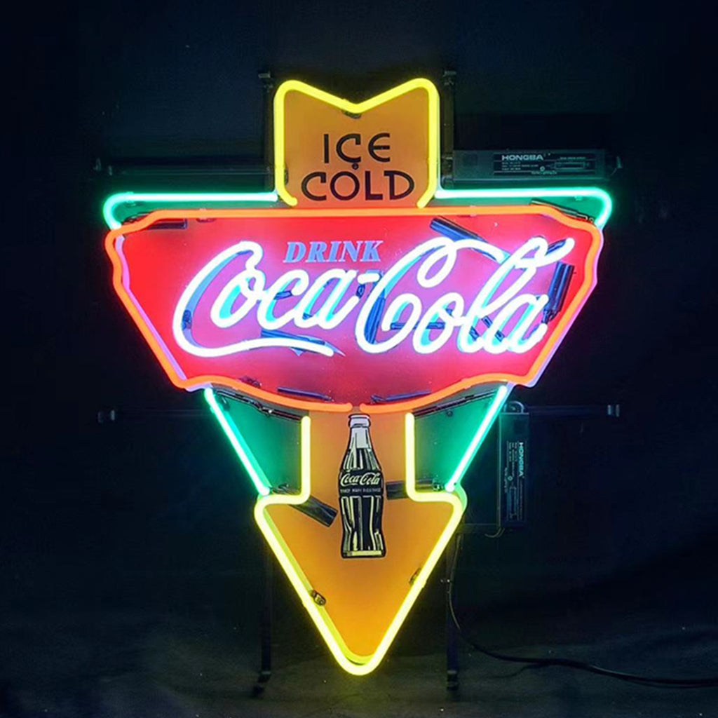 Ice Cold Drink Coca Cola Bottle Neon Signs Light - ME986-  DRIVEN - 1