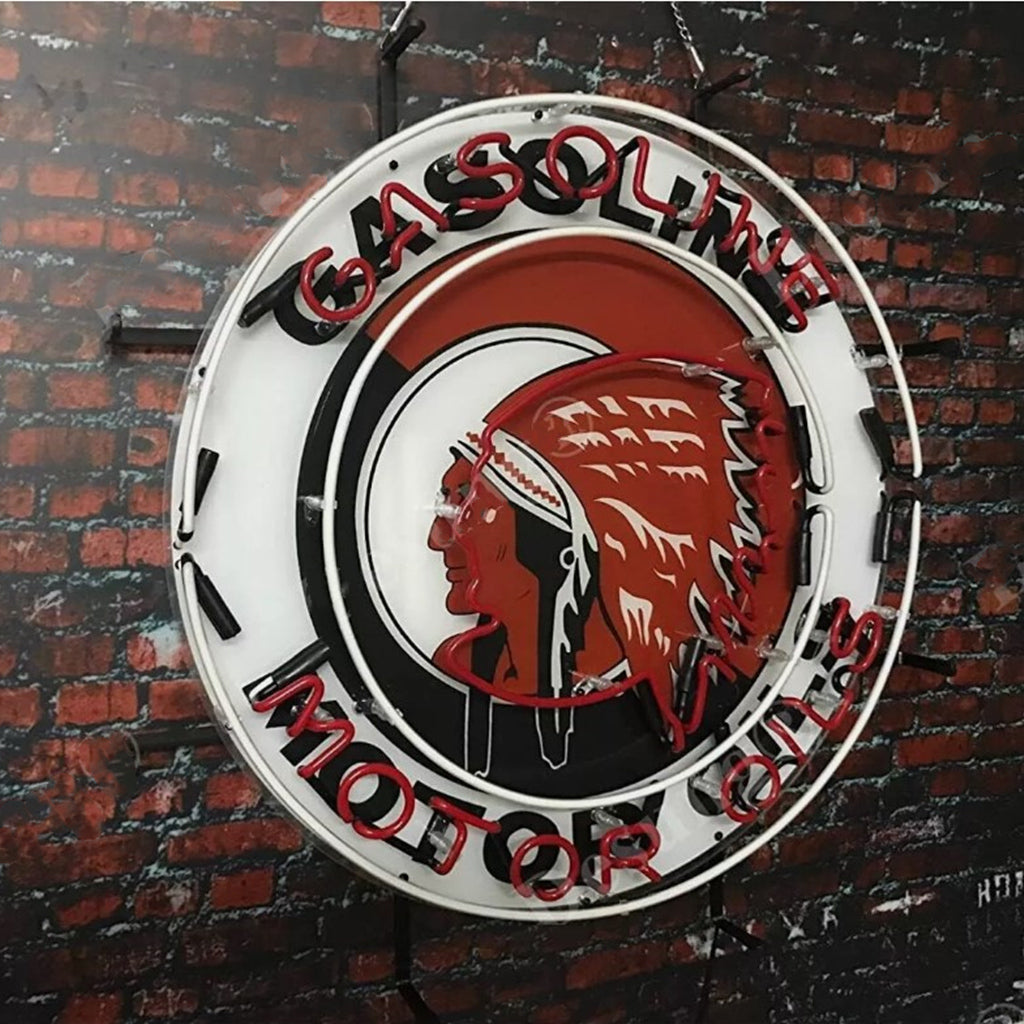 Indian Motor Oils Gasoline Neon Signs - MA085-  DRIVEN - 2